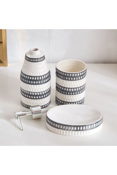 Home Box Alaska 3-Piece Ceramic Bathroom Accessory Set