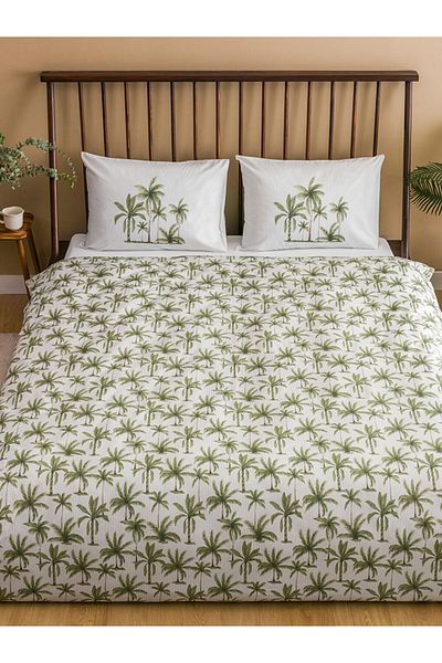LC Waikiki Lcw Tree Printed Double Duvet Cover Set