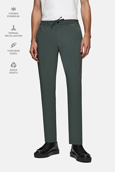 D'S Damat Ds Damat Relaxed Fit Pantaloni Jogger Dobby Verzi Subțiri și Ușori Rpt