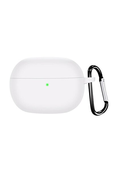 Microsonic Xiaomi Redmi Buds 6 Pro Kılıf Askılı Mat Silikon Beyaz
