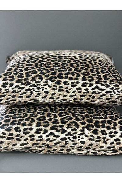 GOOD MORNİNG PAMUKKALE Pachet 2 fete de pernă cu model leopard - 50x70
