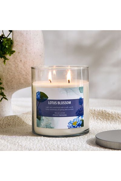 Home Box Aure 18oz Glass Jar Candle with Metal Lid - 10.7x13.2 cm