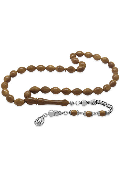 Tesbihane 925 стерлингово сребро верига с пискюли Ексклузивен цвят Ечемичен разрез Кука молитвени броеници