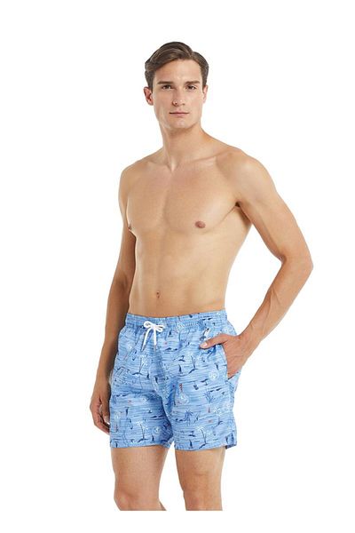 Blackspade Men's Blue Swim Shorts 10037