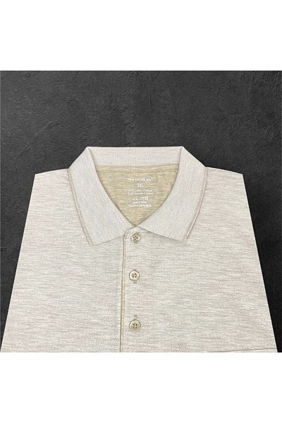Sadık Collection Ercan Ανδρικό μπλουζάκι με βαμβακερό ζακάρ γιακά μεγάλου μεγέθους με τσέπη 0141