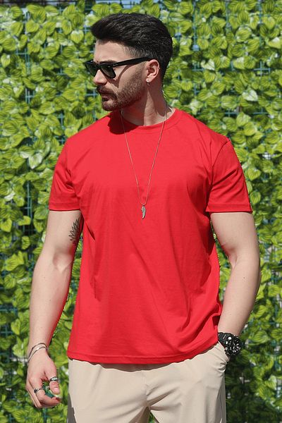 EydaMoon Men's Regular Cut Single Jersey Fabric 100% Cotton Short Sleeve Crew Neck T-Shirt