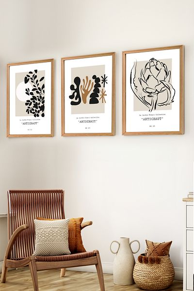 Muyika Design Premium din lemn încadrată 3-piese moderne scandinav boem stil decorativ acasă Decor Tabelul Set-SET3