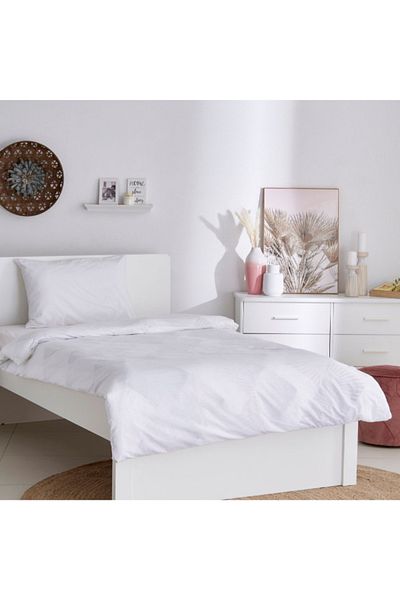 Home Box Ballina 2-Piece Solid Cotton Single Duvet Cover Set - 135x200 cm