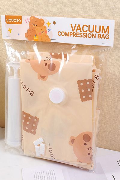 YOYOSO Cute Bear Printed Vacuum Compression Bag, Organizer Bag Σετ 6 τεμαχίων