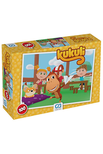 CA Games Kukuli Lisanslı 100 Parça 34x24cm Çocuk Puzzle Yapboz Serisi