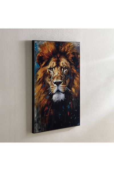 Home Box Fossel Lion Framed Picture - 50x70x2.5 cm