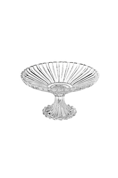 Dania Glass serving plate with base for sweets and fruits, multi-purpose