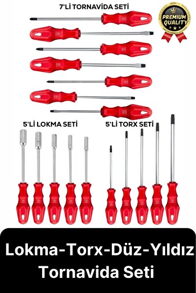 Svein Özel Üretim Dayanıklı Yüksek Kalite Ev İş Tamir Tadilat Lokma Torx Düz Yıldız Tornavida Seti Takımı