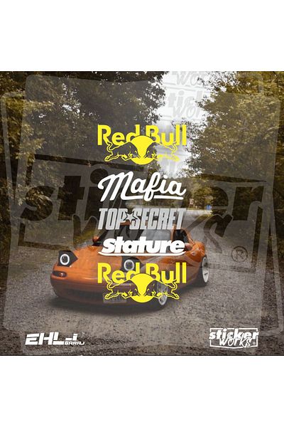 Sticker Works Πακέτο αυτοκόλλητων Red Bull