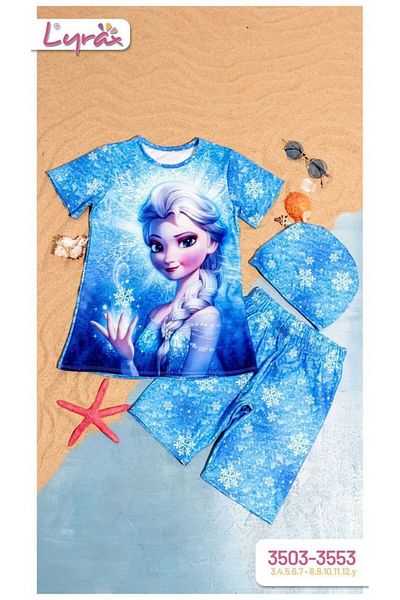 mikam Costum de instituție de testare 3L cu mânecă scurtă cu personaje Yazayla