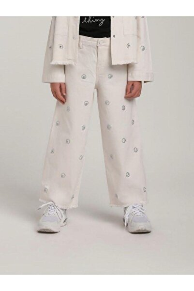 Zekids Set de pantaloni pentru fete din denim cu pietre