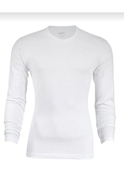 YILDIZ 385 Men's Modal Long Sleeve Crew Neck Undershirt 3 Pieces