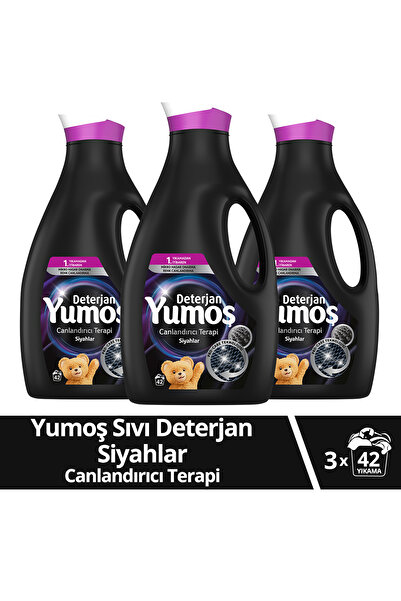 Yumoş Sıvı Bakım Çamaşır Deterjanı Siyah Ve Koyu Renkli Giysiler Için 2520 ml...