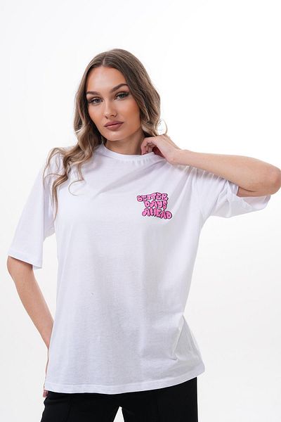 ŞİMAL Women's Back Print Detailed Crew Neck Oversize T-Shirt 250151   -