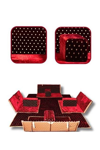 Cady One This 9-piece heritage floor seating set is suitable for travel, road trips and the garden