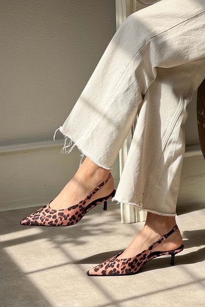 NİŞANTAŞI SHOES Melvin Leopard Patterned Satin Ankle Elastic Detail Women's Heeled Shoes