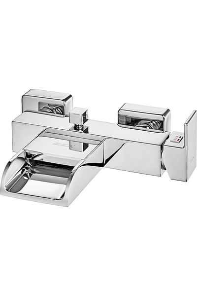 Eca Natura Bathroom Faucet+T-May Bathroom Hyacinth Square Top Shower Set Set Stainless Chrome