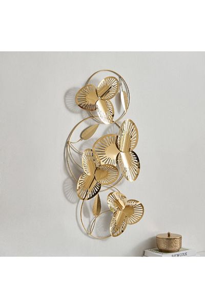 Home Box Percy Capri Metal Flowers Wall Art - 88.3x49.5x5.7 cm
