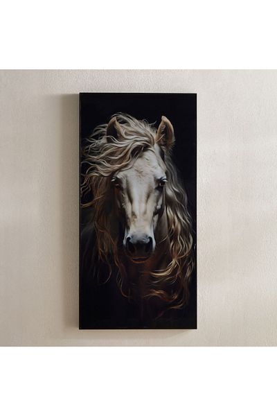 Home Box Fossel Horse Framed Picture - 40x80x2.5 cm