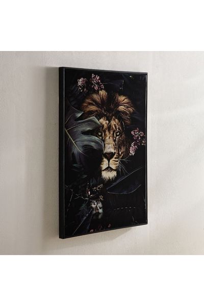 Home Box Fossel Lion Framed Picture - 50x70x3 cm
