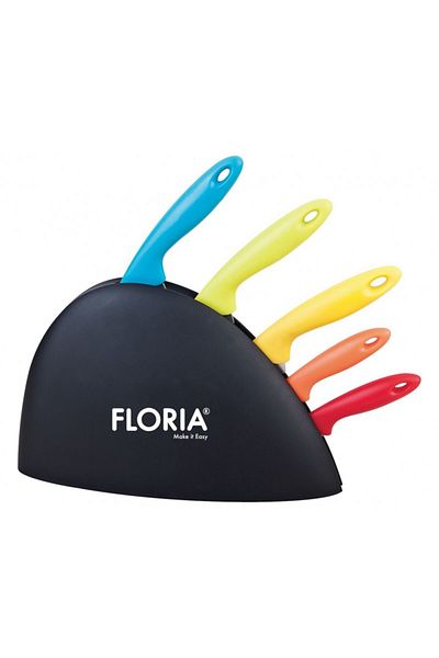 Floria 5 Piece Knife Set With Holder Zln-1150