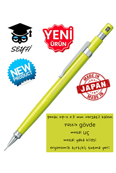 SEYFİKİRTASİYE قلم Penac np-x 0.5 مم متعدد الاستخدامات، جسم بلاستيكي، طرف معد...
