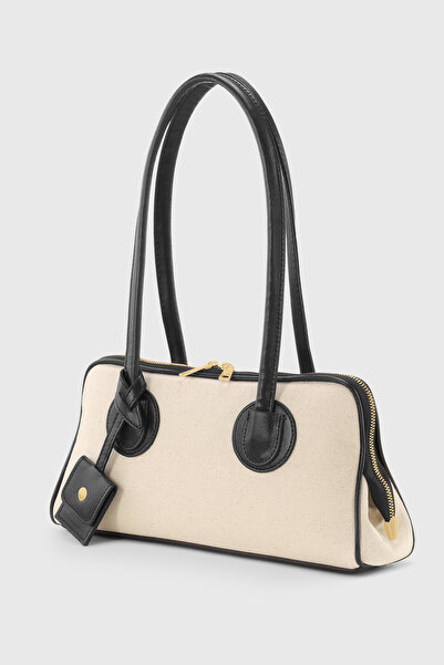 Housebags Soft Siyah Vintage Bowling Suya Dayanklı Aksesuarlı Omuz Çantası 272