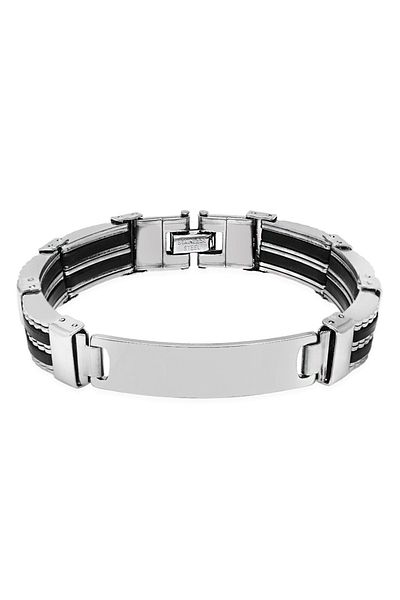 Tesbihane Silver Color Steel Men's Bracelet (Model 2)