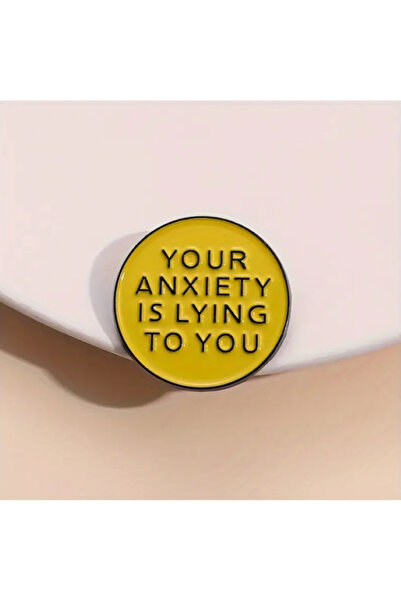Genel Markalar "Your Anxiety Is Lying To You"/"Kaygınız-Anksiyeteniz Size Yalan Söylüyor" Yazılı Tasarım Broş