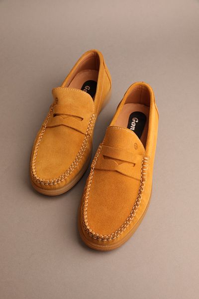 Gondol Men's Genuine Leather Classic Loafer Mustard 41 Ttx.246