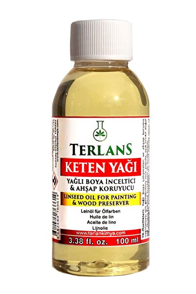 Terlans Keten Yağı 100 Ml Resim Yağı & Ahşap Koruyucu