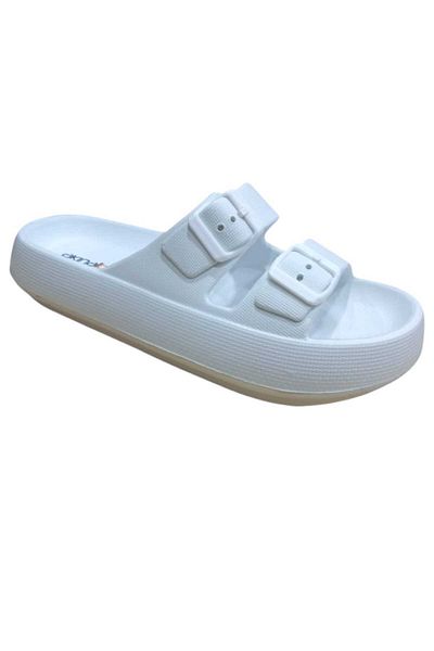 Akınal Bella Unisex Double Band Soft Thick Beach Pool Garden Sea Daily Slippers