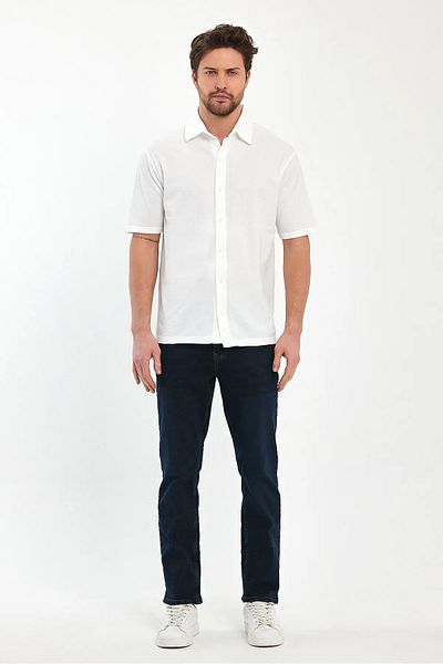 Rodi Jeans قميص رجالي بأزرار أمامية مريحة وقابل للتنفس مصنوع من القطن بنسبة 100%