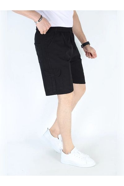 BEYAZTOPTAN Men's Hambez 100% Linen Commando Pocket Shorts