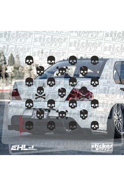 Sticker Works Kuru Kafa Desen Kaplama Sticker ( Motor , Araba , Kask , Bilgis...