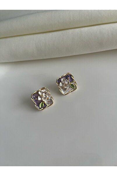 Nilsu Jewellery Accessory Vintage Çiçek Detaylı Kadın Küpe