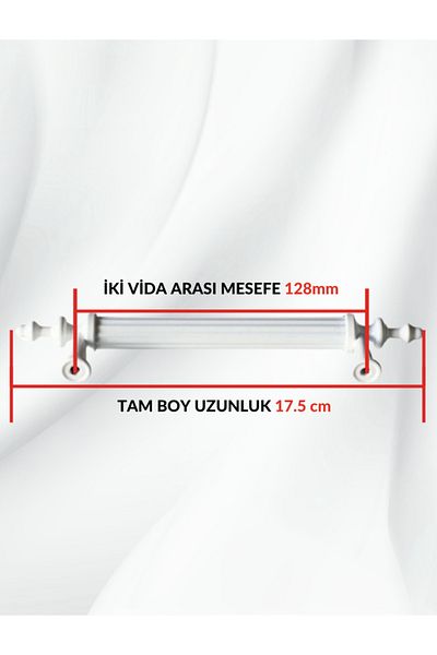 MKLAKS Mâner pentru țeavă sertar din plastic alb de 128 mm – Design elegant și durabil