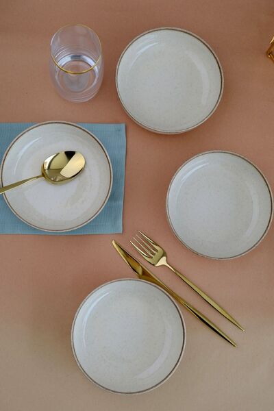 Kütahya Porselen Moderna Çorba Kasesi Tarçın 15cm 4 lü