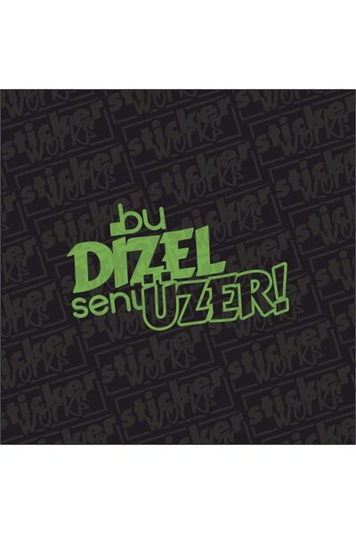 Sticker Works ملصق الزجاج الأمامي، هذا الديزل سيؤذيك