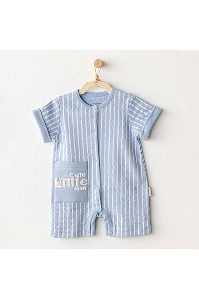 andywawa Blue Baby Boy Rompers