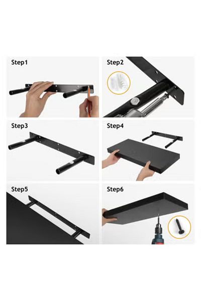 co arma Modern Design Beige 80cm Rectangular Wooden Wall Mount Shelf