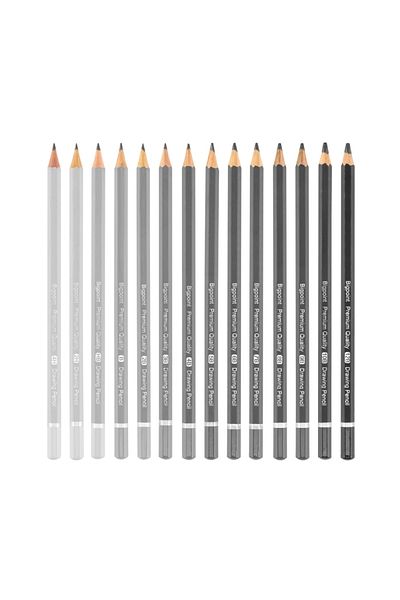 Bigpoint |   Graduated Pencil 6B – for Technical Drawing and Sketching, Hexagonal Body