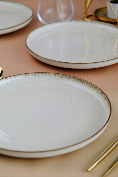 Kütahya Porselen Moderna Cake Plate Cinnamon 21cm 6 Pcs