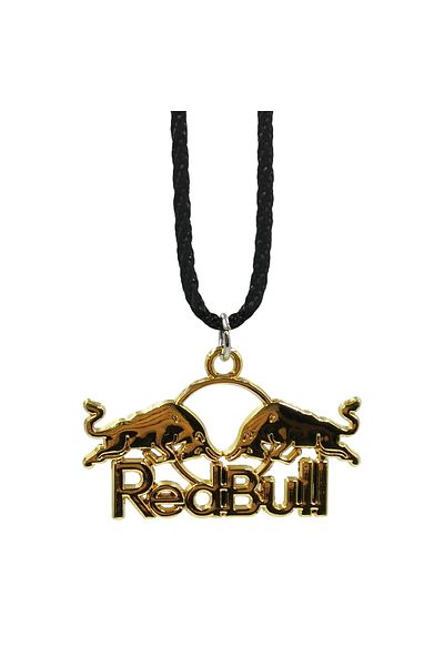 NMC Car Mirror Hanging Pendant RedBull Logo Metal Mini Decoration Chain 1 Pc Gold Fancy Pendant