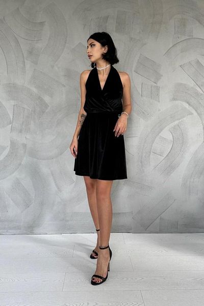 Leyaa Black Halter Dress